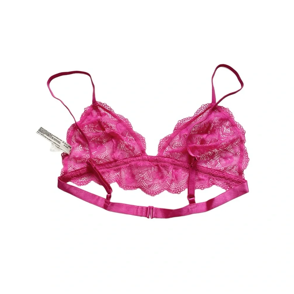 Free‎ People NWOT Hot Pink Lace Bralette